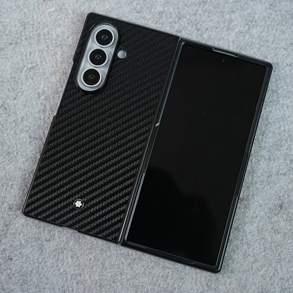 Black Textured MB Case Cover for Samsung Galaxy Z Fold 8 Ultra