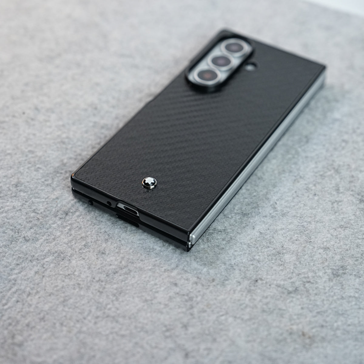 Black Textured MB Case Cover for Samsung Galaxy Z Fold 8 Ultra