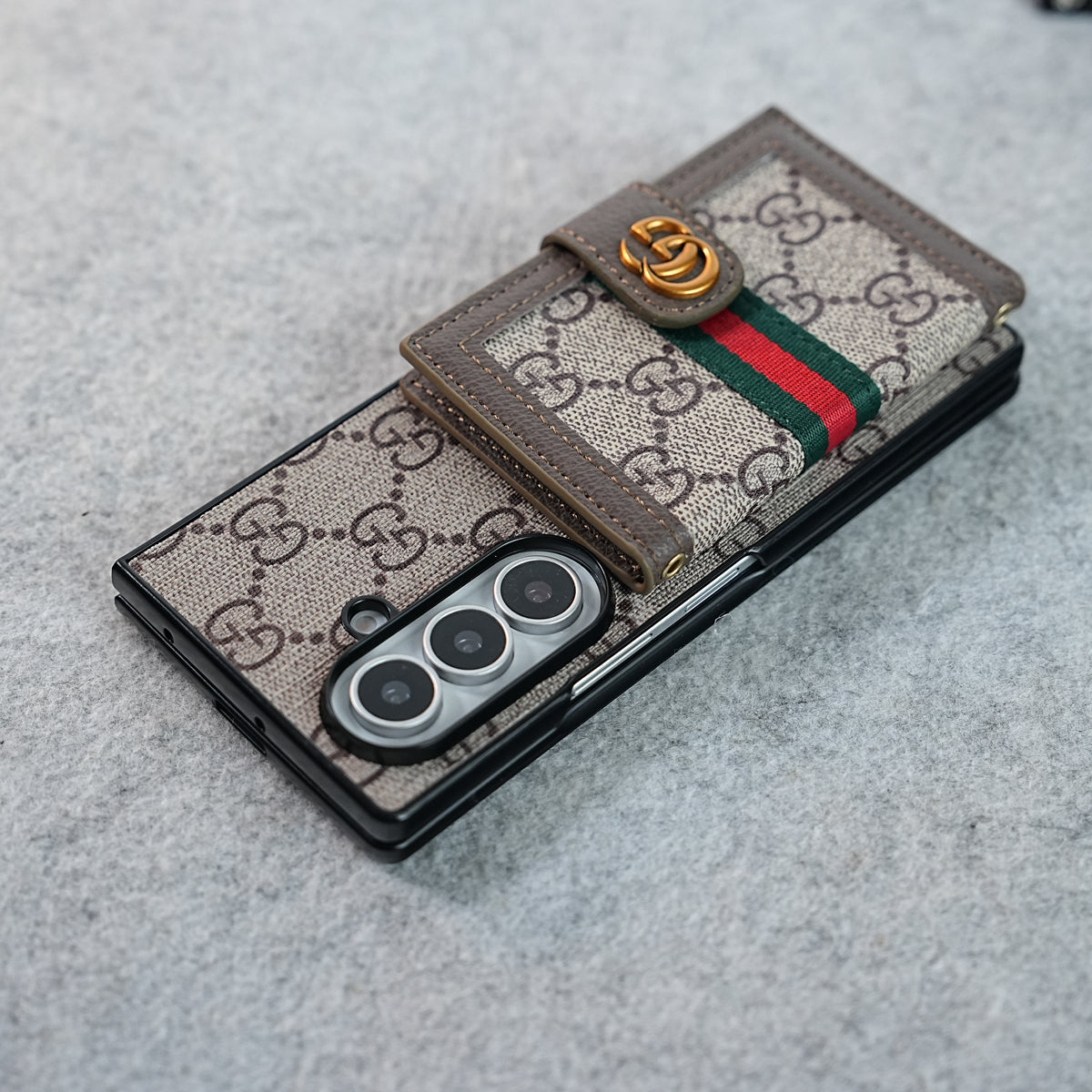 Luxury Cardholder Crossbody Sling Strap Case for Samsung Galaxy Z Fold 5