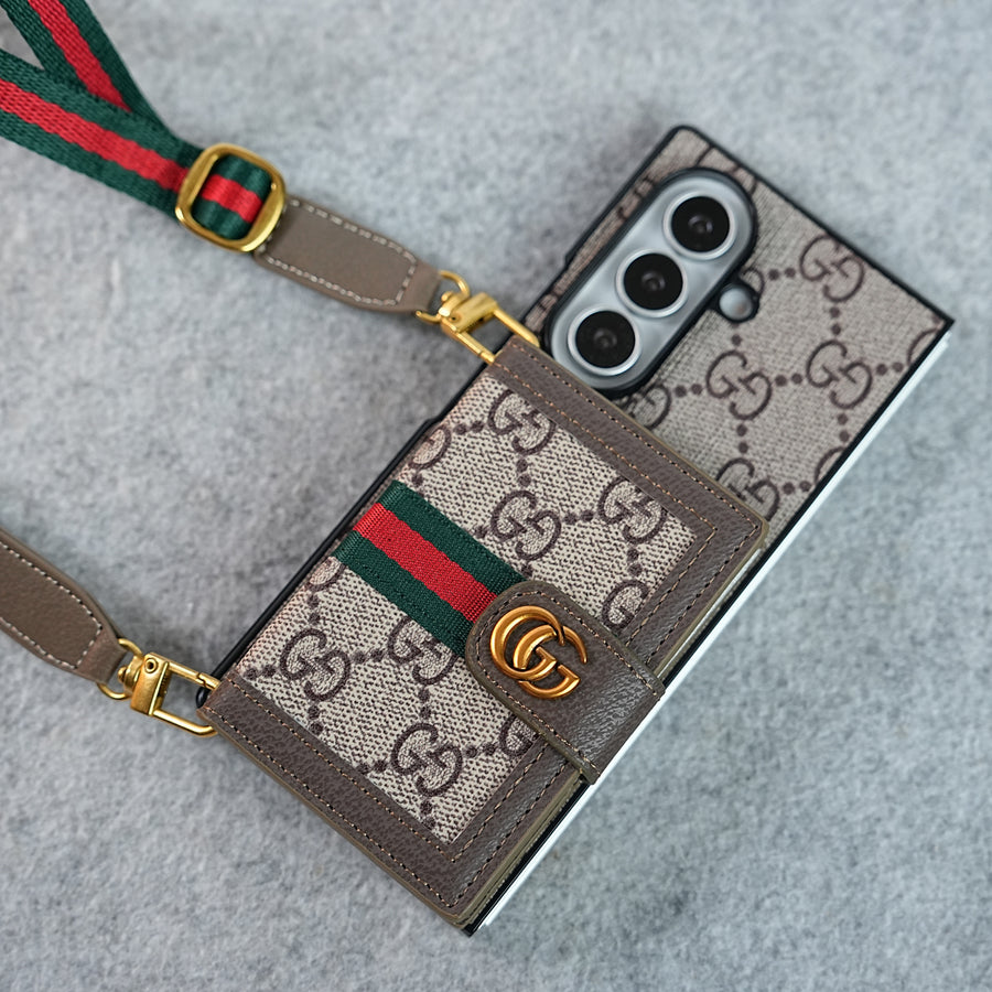 Luxury Cardholder Crossbody Sling Strap Case for Samsung Galaxy Z Fold 6
