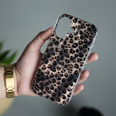 iPhone 17 Leopard Print Case with Beaded Wrist Strap | Cute Transparent Designer Cover