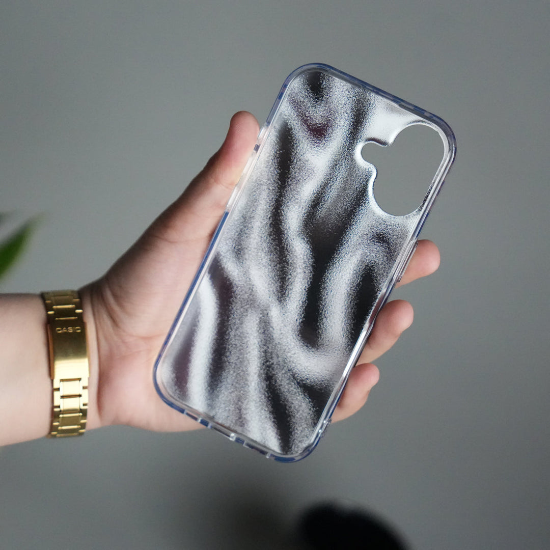 iPhone 16 Leopard Print Case with Beaded Wrist Strap | Cute Transparent Designer Cover