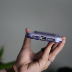 iPhone Series Beautiful Purple Glossy Floral With Kickstand Case Cover