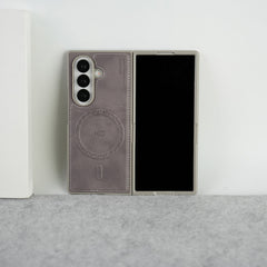 Stitch PU Leather Magnetic Charging Ring Cover For Galax Z fold 7