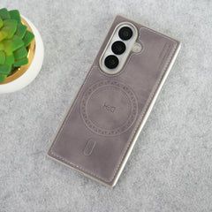 Stitch PU Leather Magnetic Charging Ring Cover For Galax Z fold 7