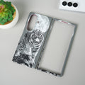 Samsung Galaxy Z Fold 7 Carbon Fiber Texture Case | Tiger Printed Hard PC Cover with MagSafe | Shockproof Slim Protection