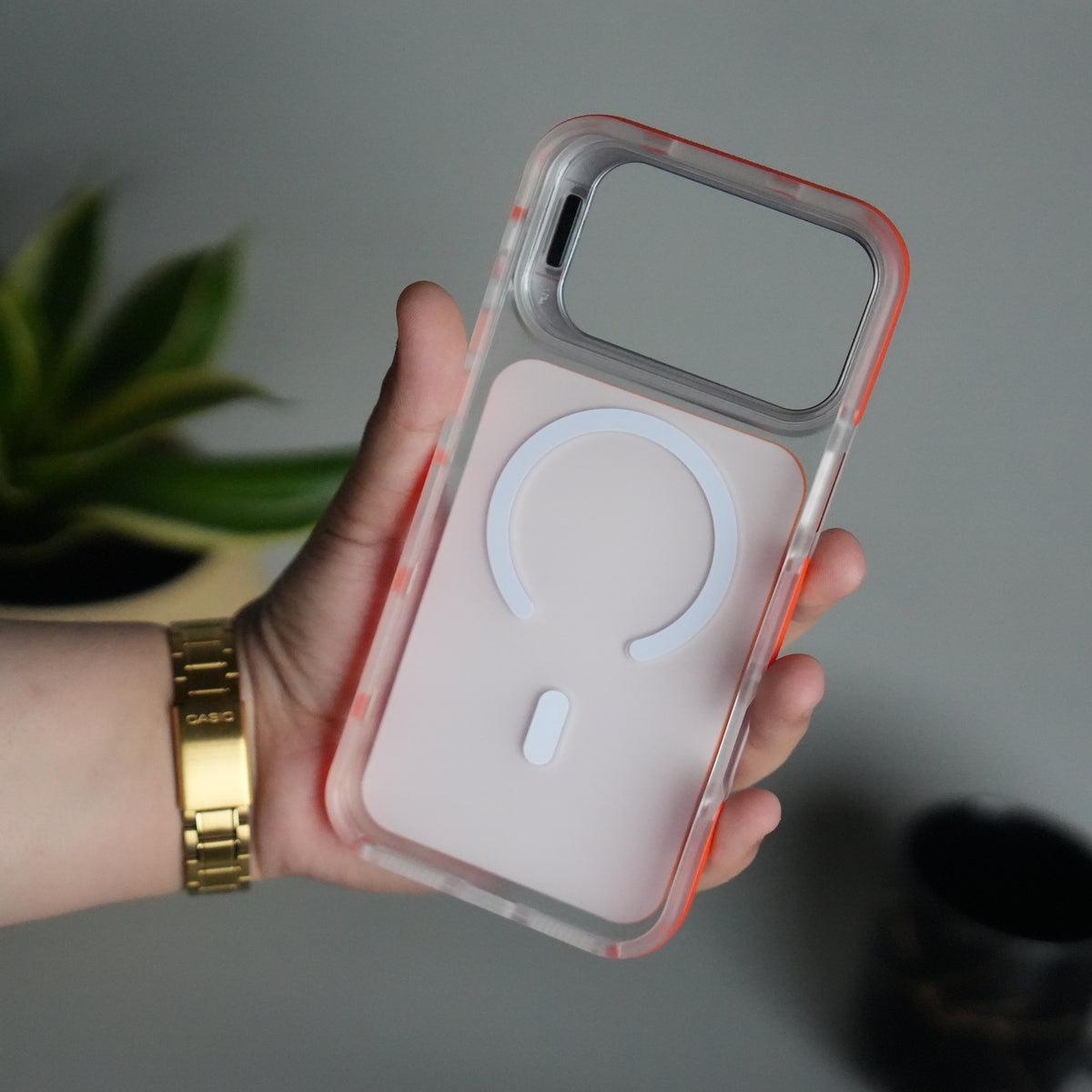 iPhone 17 Pro Max Matte Finish MagSafe Case with Ultra-Slim Metal Kickstand