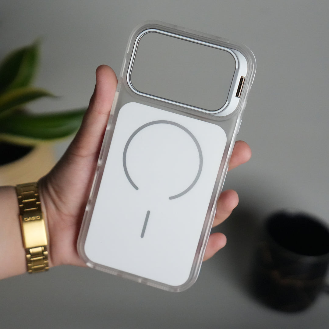 iPhone 17 Pro Matte Finish MagSafe Case with Ultra-Slim Metal Kickstand