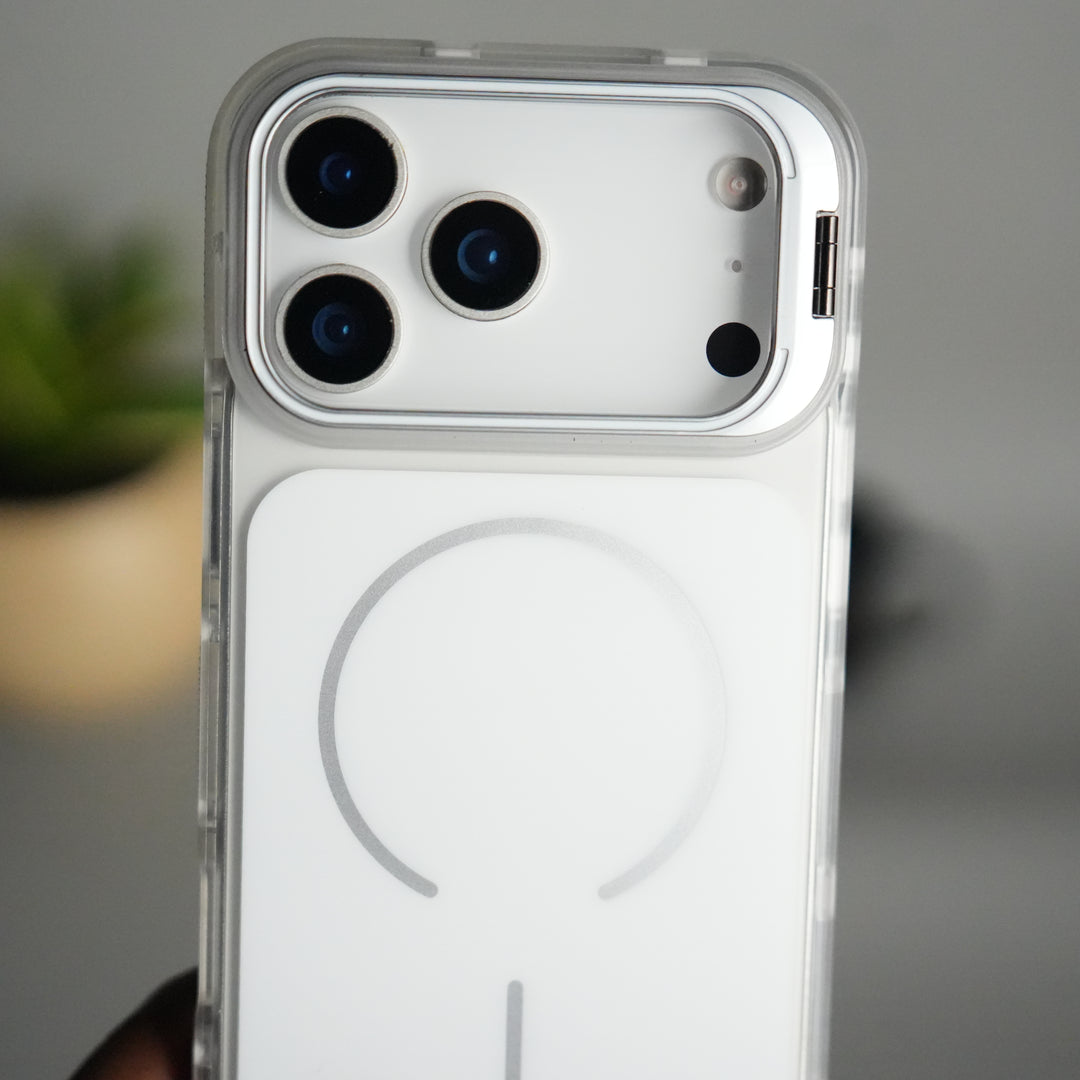 iPhone 17 Pro Matte Finish MagSafe Case with Ultra-Slim Metal Kickstand