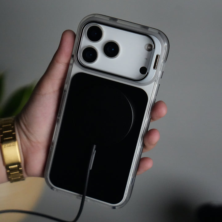 iPhone 17 Pro Matte Finish MagSafe Case with Ultra-Slim Metal Kickstand