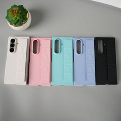 Galaxy Z Fold 7 Shockproof Matte Wristband Case Cover | Soft Feel Protective Back Shell