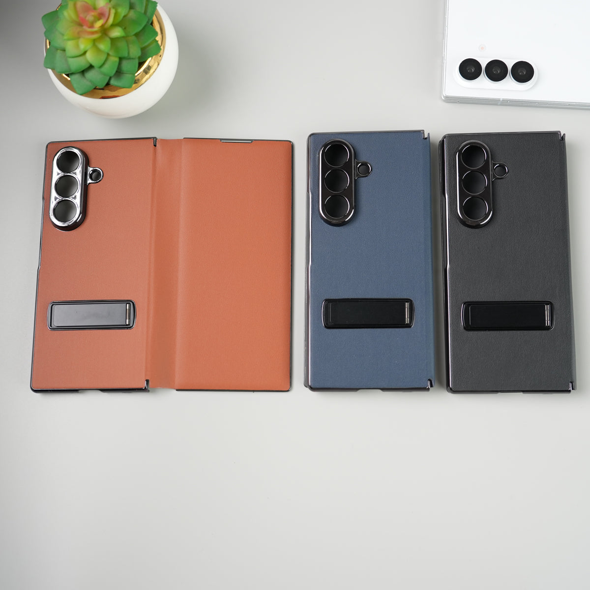 Samsung Galaxy Z Fold 8 Ultra Premium Flip Cover with Kickstand | PU Leather Protective Case