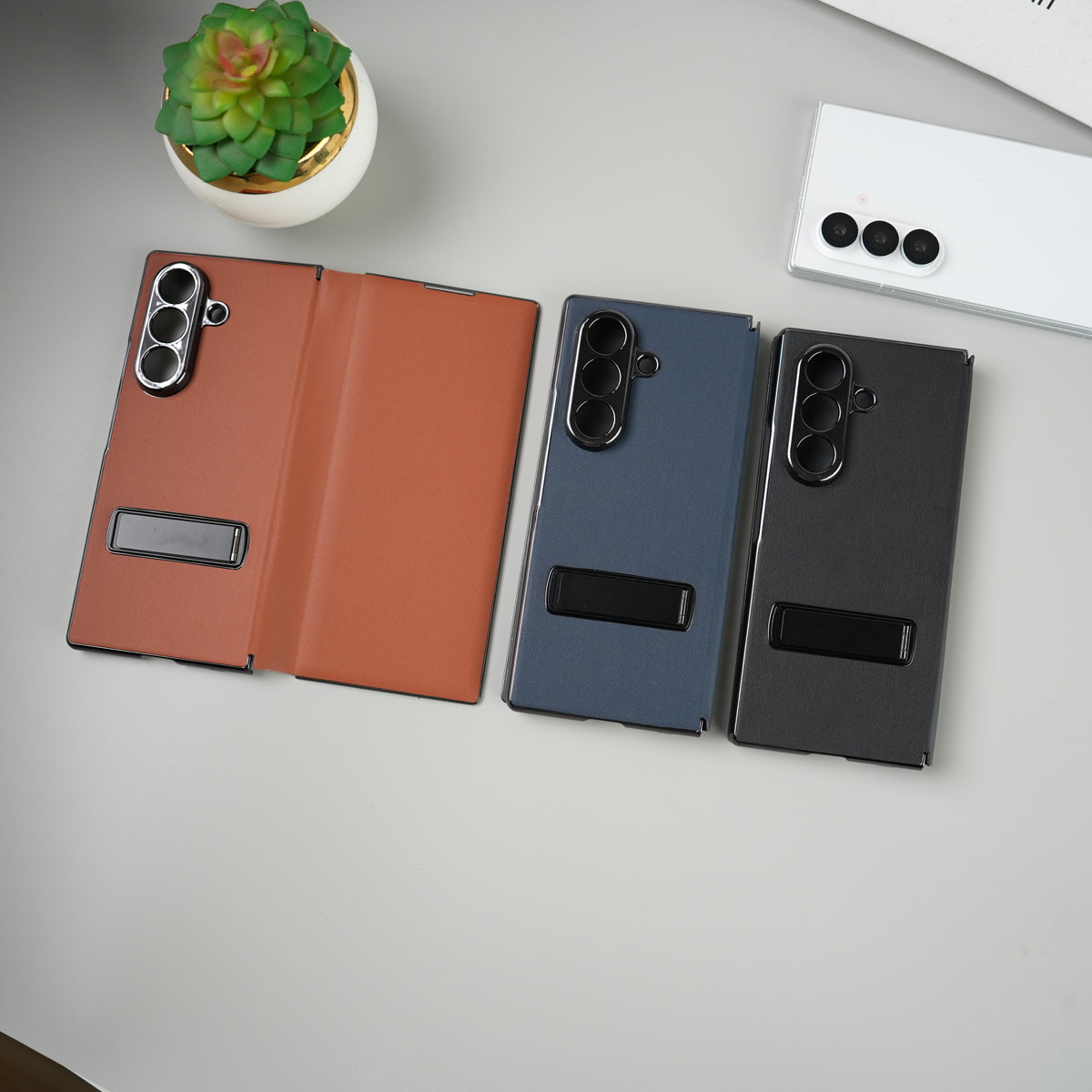 Samsung Galaxy Z Fold 8 Ultra Premium Flip Cover with Kickstand | PU Leather Protective Case