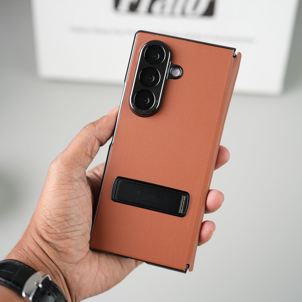 Samsung Galaxy Z Fold 8 Ultra Premium Flip Cover with Kickstand | PU Leather Protective Case