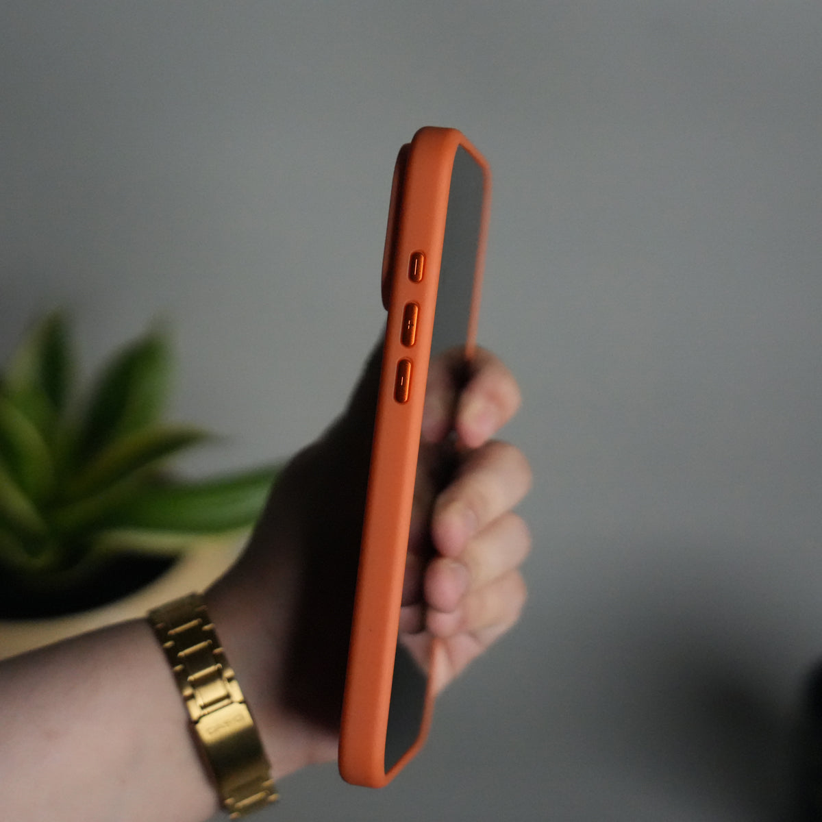 iPhone 17 Pro Matte Shockproof Case with Metal 360° Kickstand