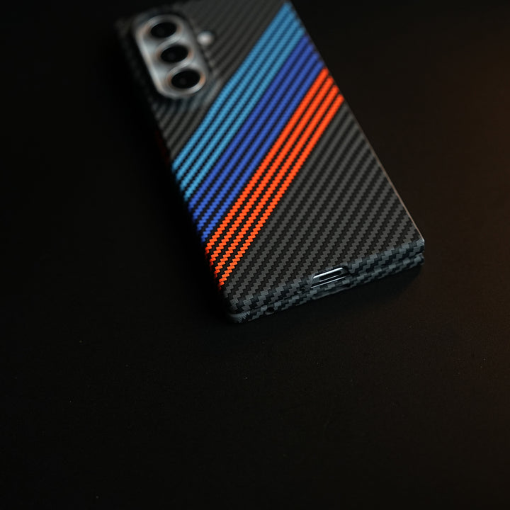 Aramid Design Hard Pc Case for Samsung Galaxy Z Fold 8 Ultra | MagSafe Cover | BlueOrangeLine