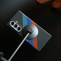 Aramid Design Hard Pc Case for Samsung Galaxy Z Fold 8 Ultra | MagSafe Cover | BlueOrangeLine