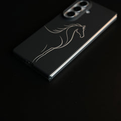 Aramid Design Hard Pc Case for Samsung Galaxy Z Fold 8 Ultra | MagSafe Cover | Horse