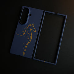 Aramid Design Hard Pc Case for Samsung Galaxy Z Fold 8 Ultra | MagSafe Cover | Horse