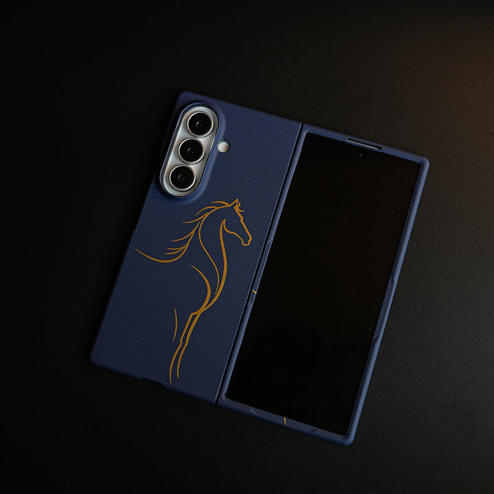 Aramid Design Hard Pc Case for Samsung Galaxy Z Fold 8 Ultra | MagSafe Cover | Horse