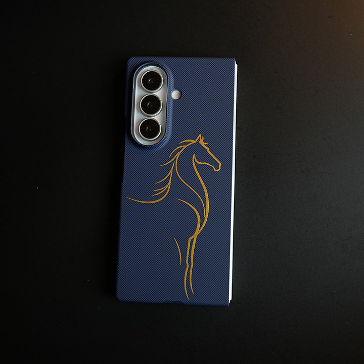 Aramid Design Hard Pc Case for Samsung Galaxy Z Fold 8 Ultra | MagSafe Cover | Horse