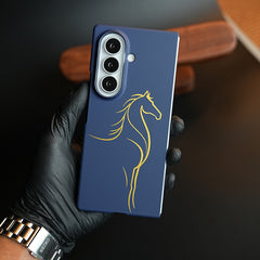 Aramid Design Hard Pc Case for Samsung Galaxy Z Fold 8 Ultra | MagSafe Cover | Horse