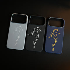 Aramid Design Hard Pc Case for iPhone 18 Pro Max | MagSafe Cover | Horse