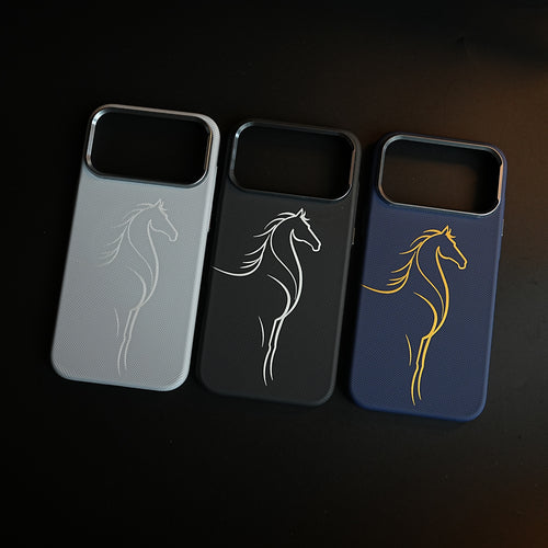 Aramid Design Hard Pc Case for iPhone 17 Pro Max | MagSafe Cover | Horse