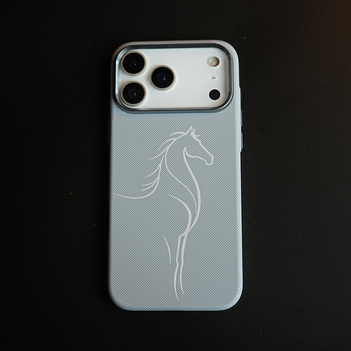 Aramid Design Hard Pc Case for iPhone 18 Pro Max | MagSafe Cover | Horse