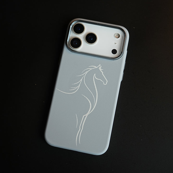 Aramid Design Hard Pc Case for iPhone 17 Pro Max | MagSafe Cover | Horse
