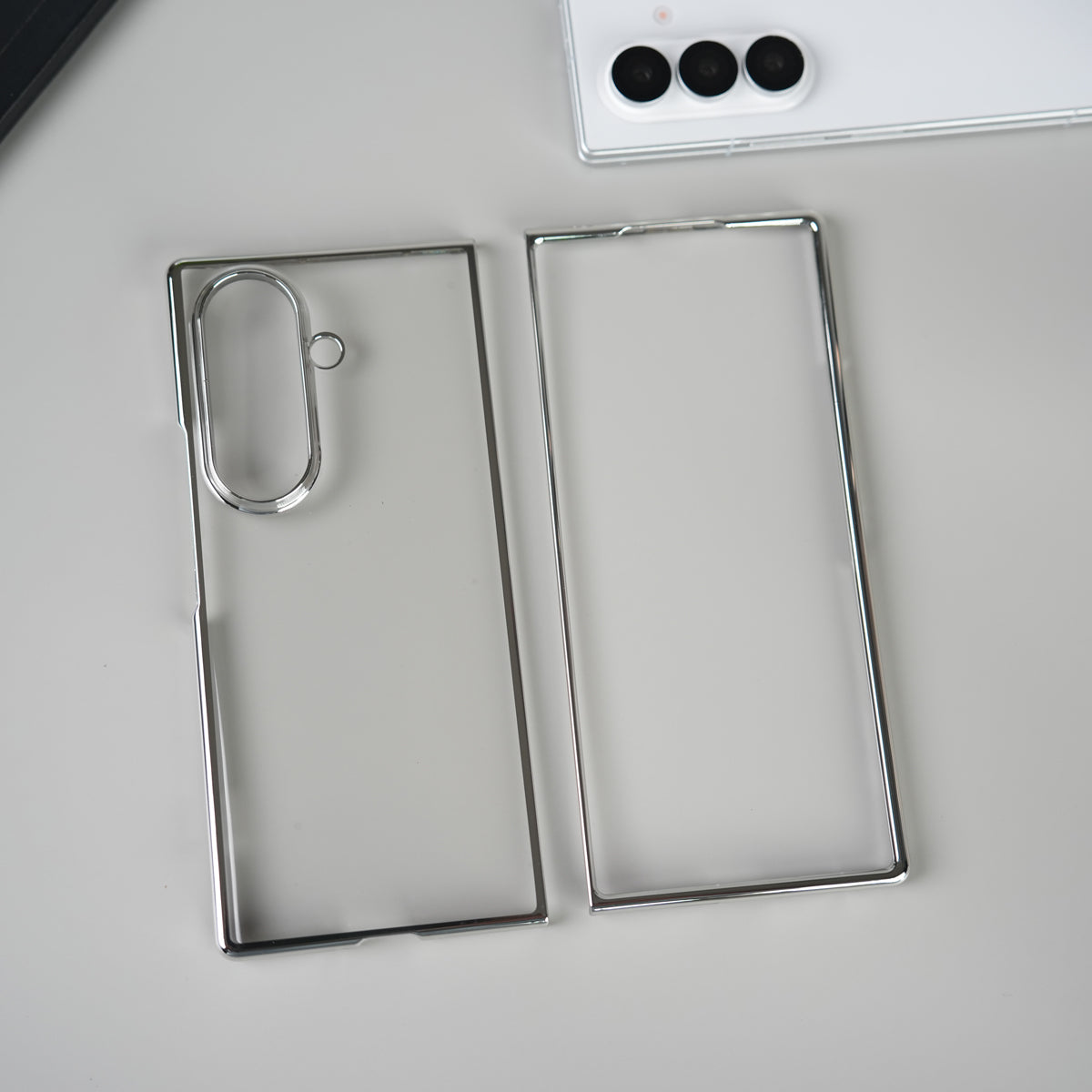 Galaxy Z Fold Series Chrome Plated Transparent Case