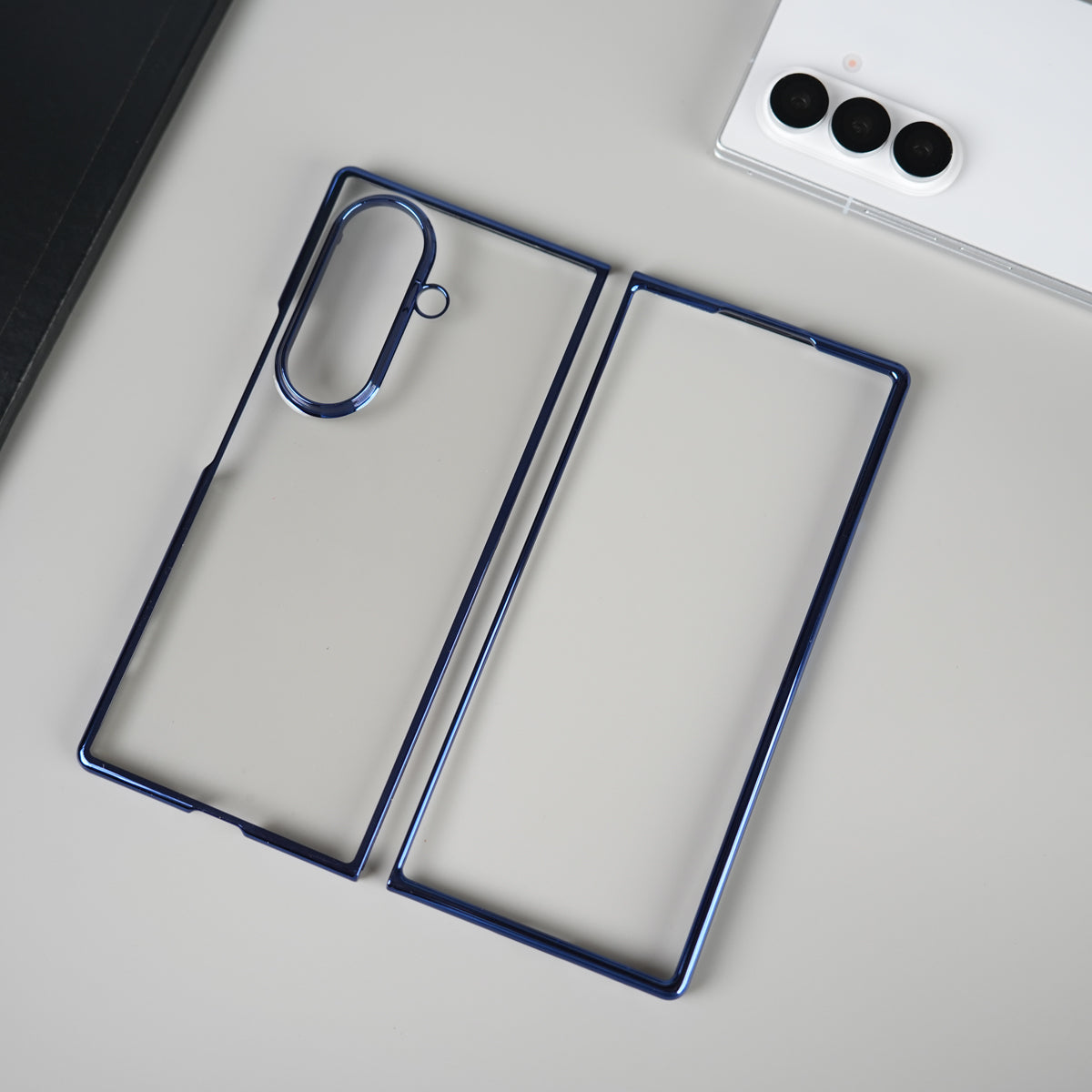 Galaxy Z Fold Series Chrome Plated Transparent Case