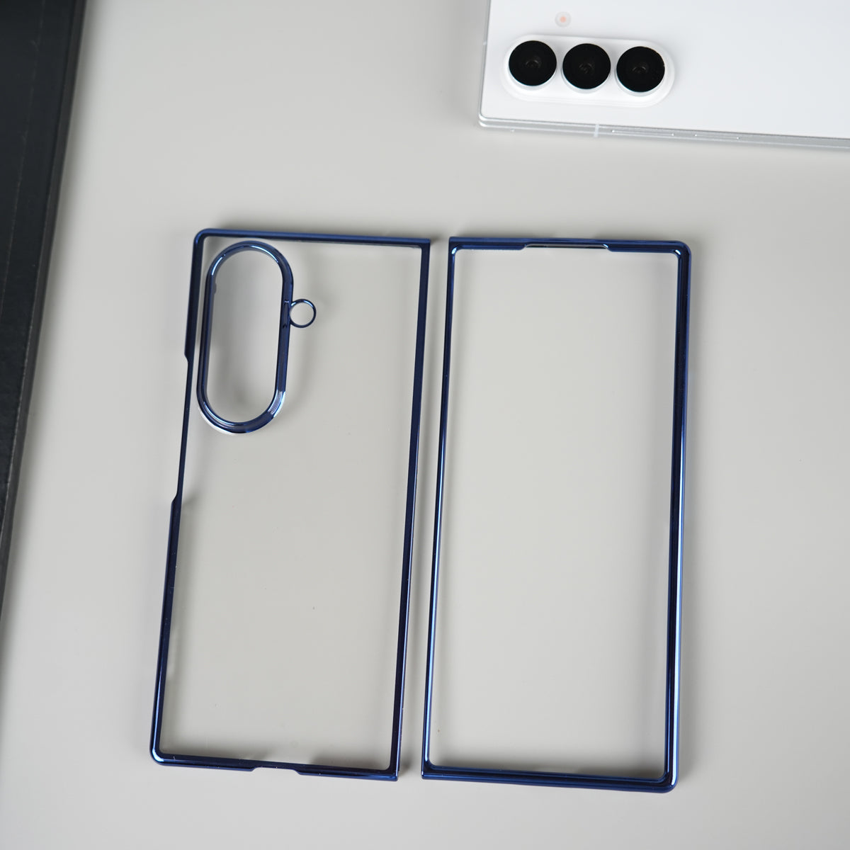 Galaxy Z Fold Series Chrome Plated Transparent Case