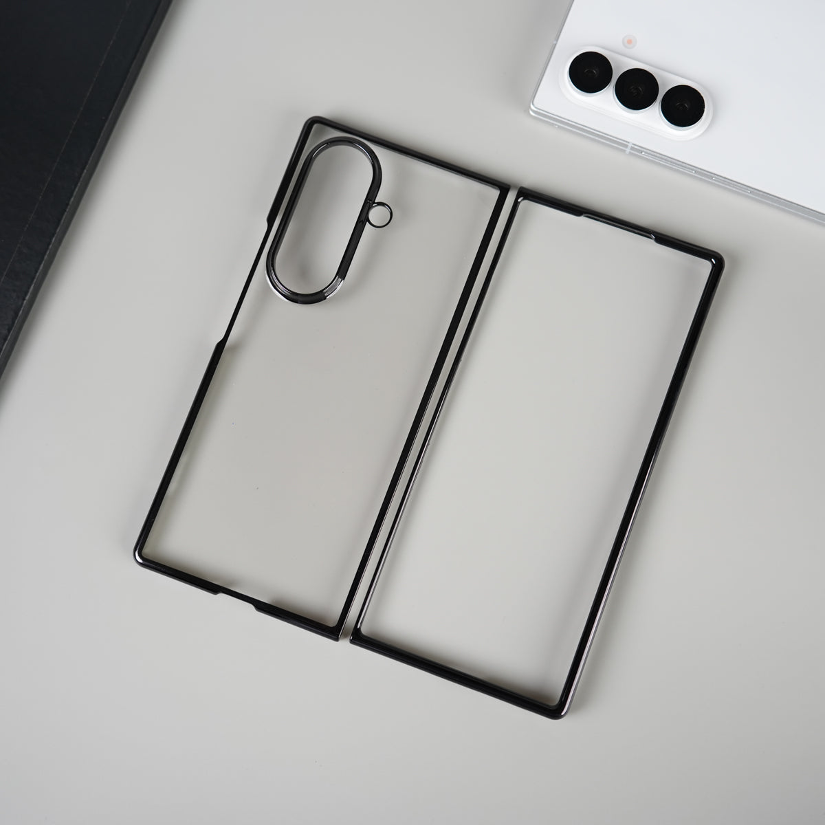 Galaxy Z Fold Series Chrome Plated Transparent Case