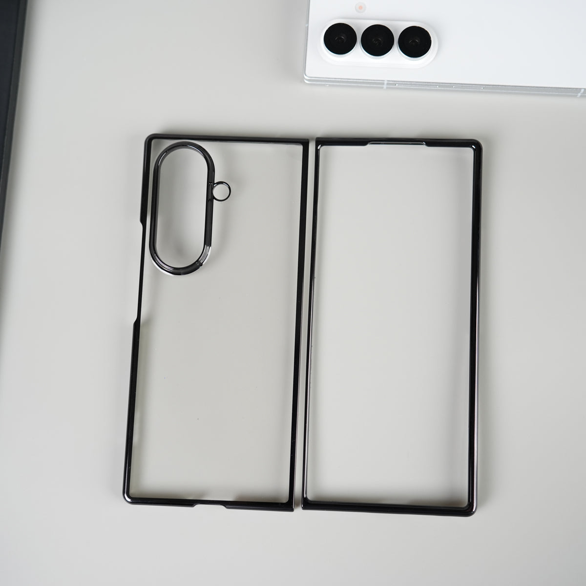 Galaxy Z Fold Series Chrome Plated Transparent Case