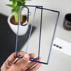 Galaxy Z Fold Series Chrome Plated Transparent Case