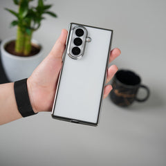 Galaxy Z Fold Series Chrome Plated Transparent Case