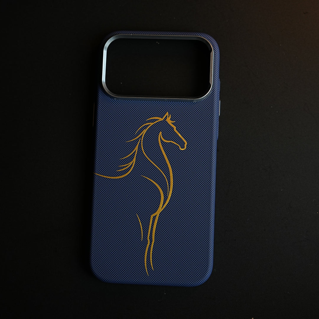 Aramid Design Hard Pc Case for iPhone 17 Pro Max | MagSafe Cover | Horse