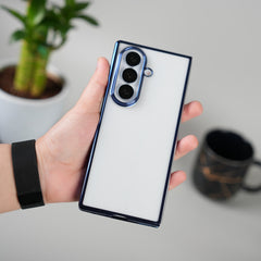 Galaxy Z Fold Series Chrome Plated Transparent Case