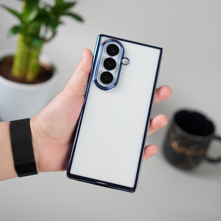Galaxy Z Fold 7 Chrome Plated Transparent Case