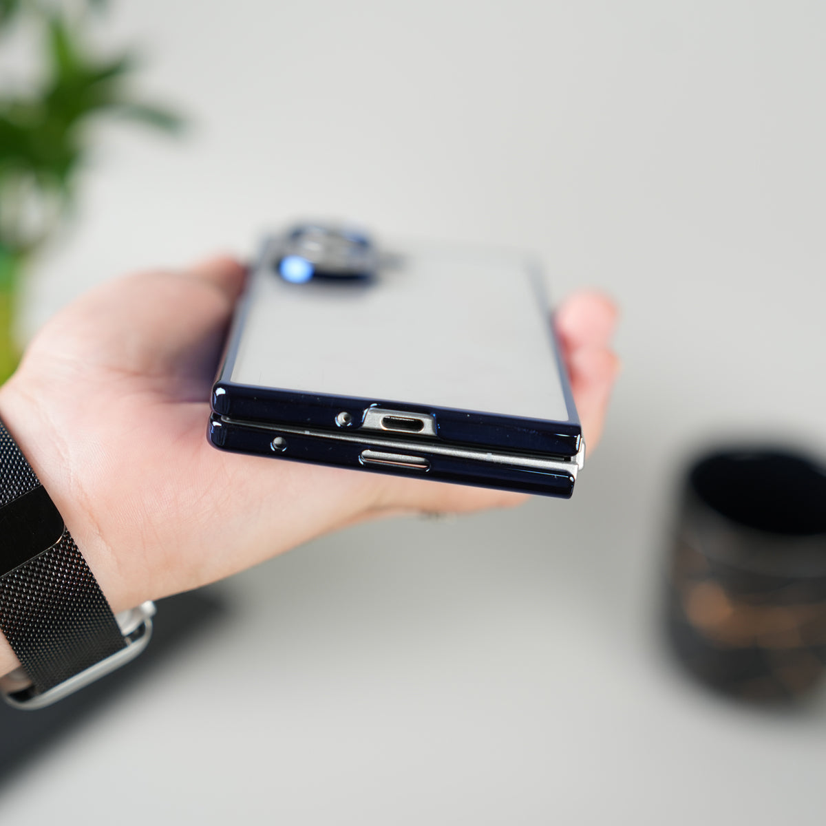 Galaxy Z Fold Series Chrome Plated Transparent Case
