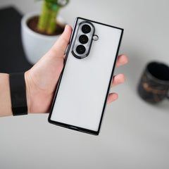 Galaxy Z Fold Series Chrome Plated Transparent Case