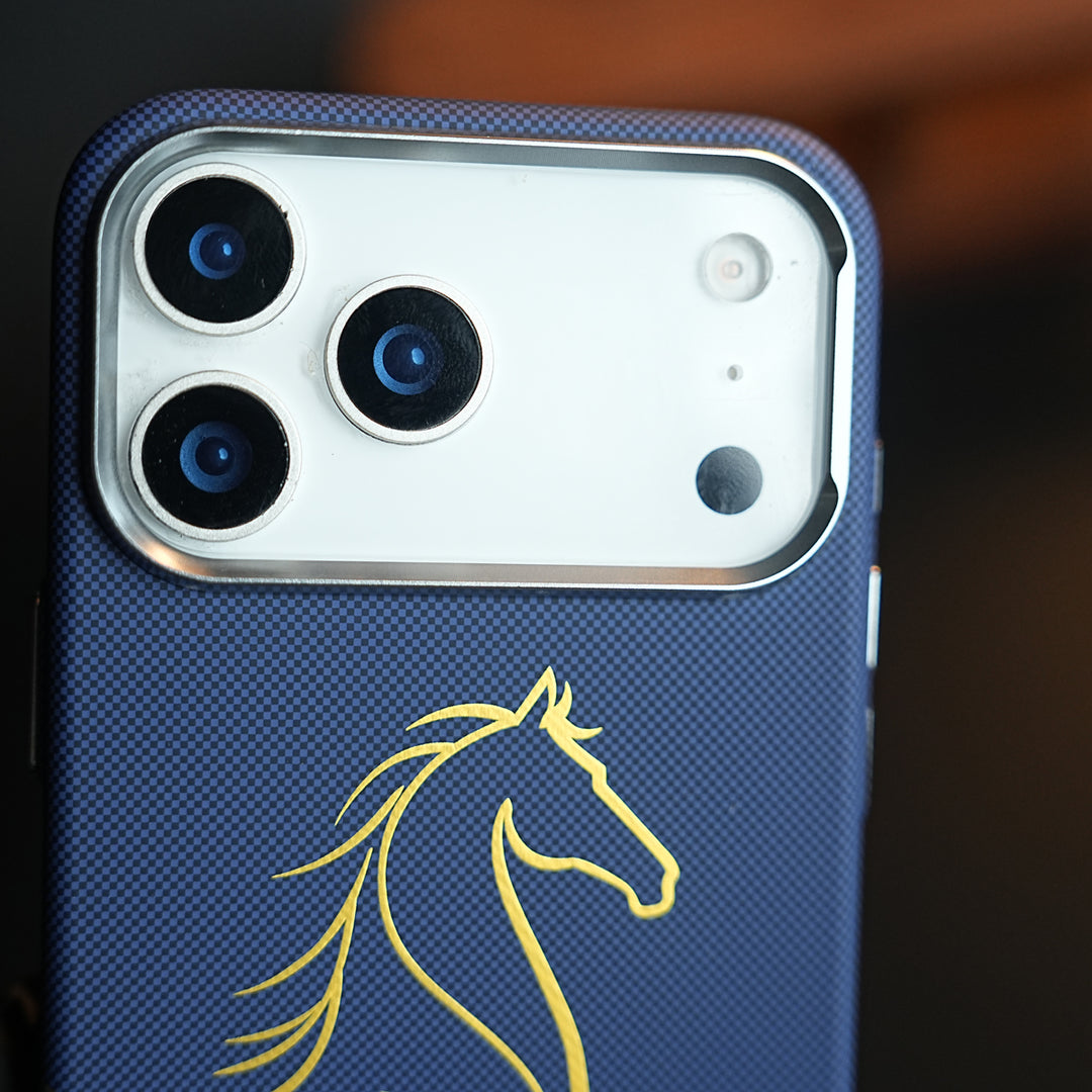Aramid Design Hard Pc Case for iPhone 17 Pro Max | MagSafe Cover | Horse