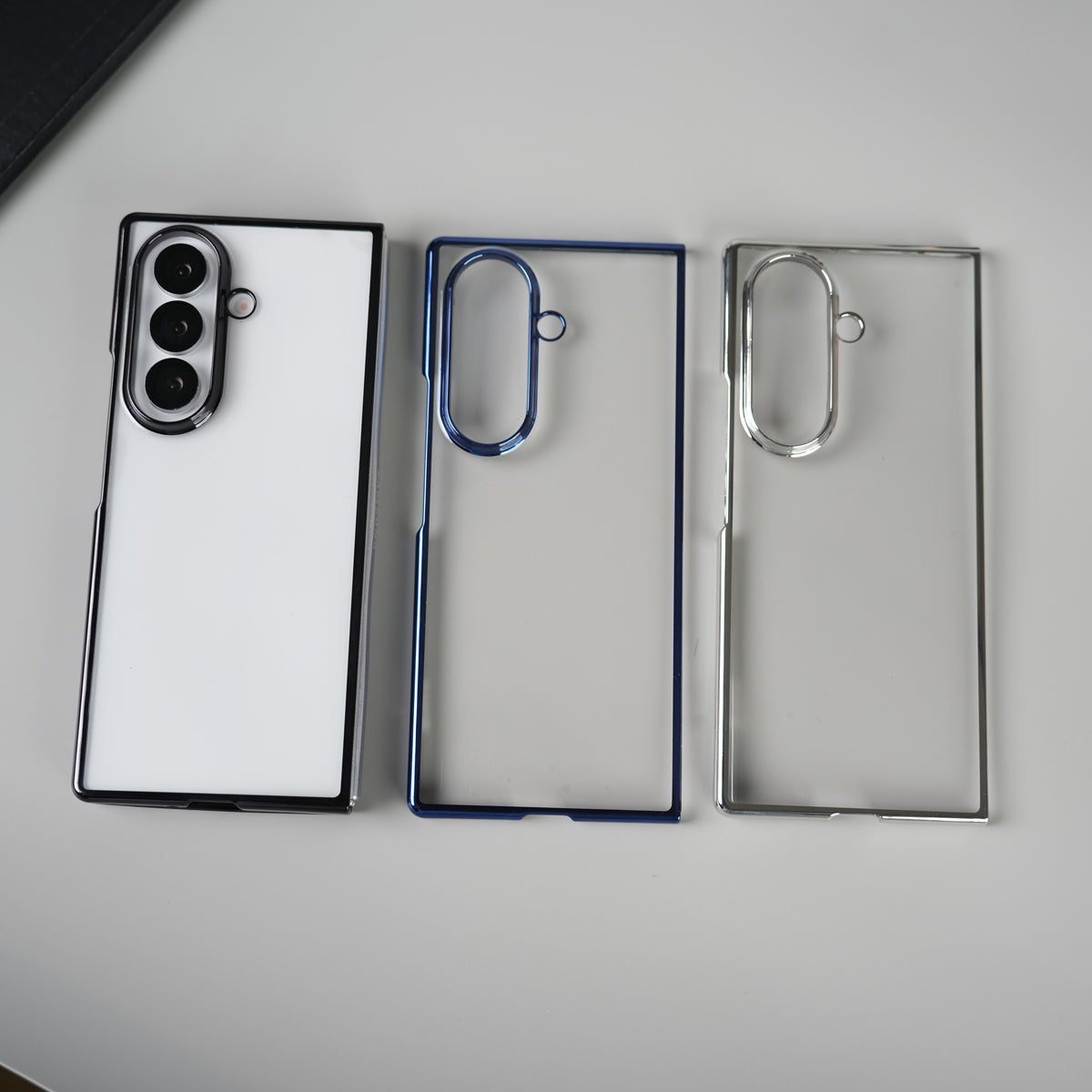 Galaxy Z Fold Series Chrome Plated Transparent Case