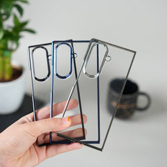 Galaxy Z Fold Series Chrome Plated Transparent Case