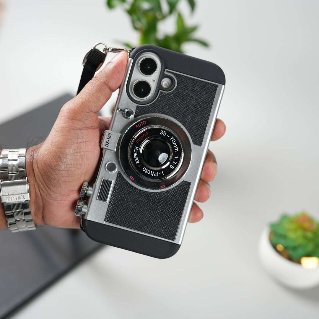 iPhone 17 Series 3D Retro Vintage Camera Case Cover