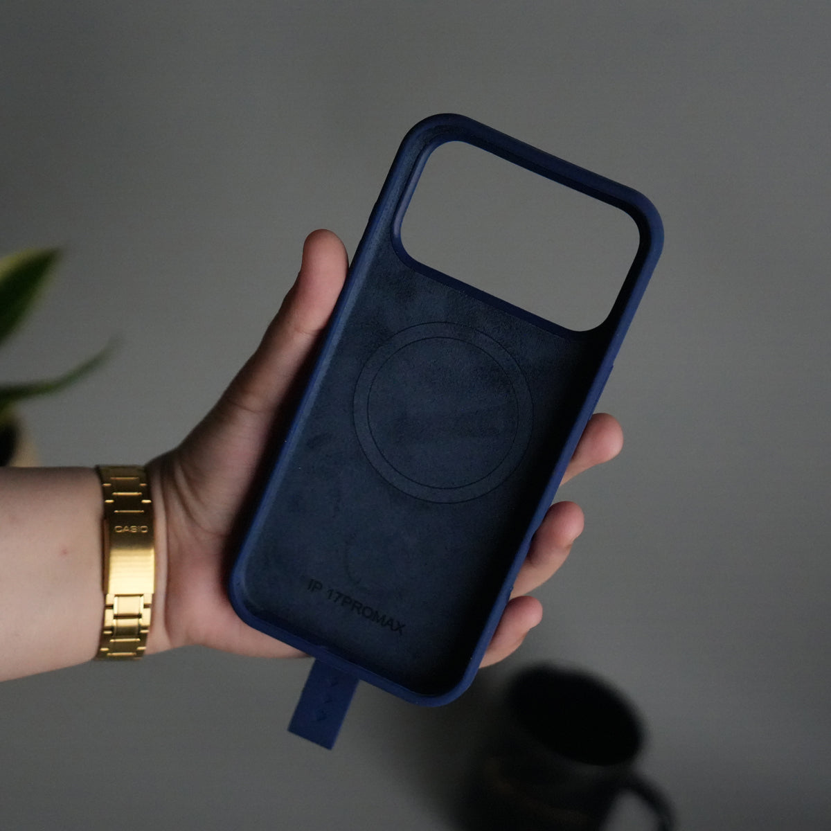 iPhone 17 Pro Silicone Case | Magnetic Ring | Silicone Rotating Grip Strap Cover
