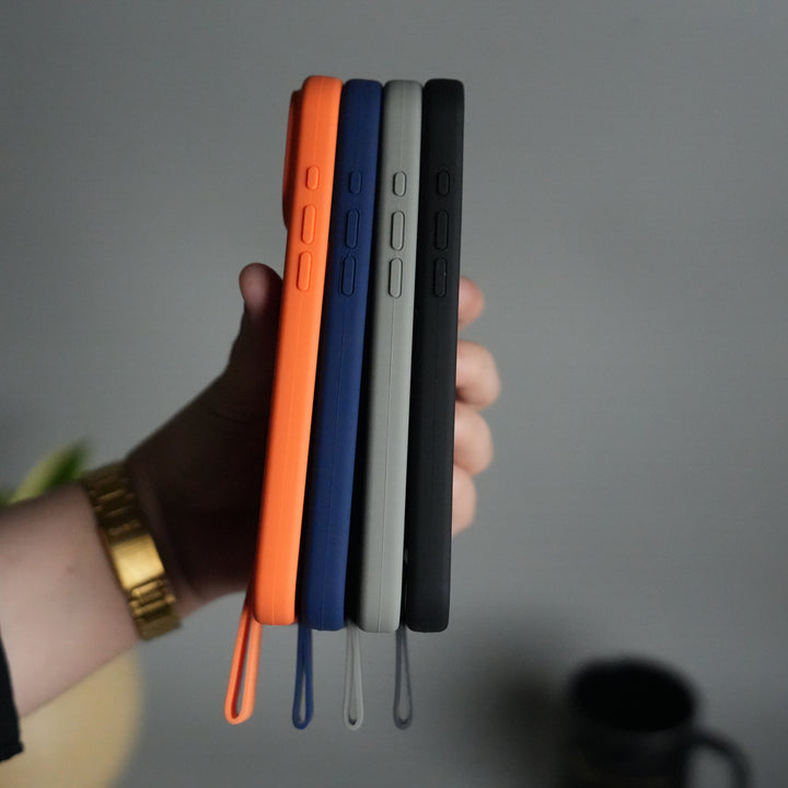 iPhone 17 Pro Max Silicone Case | Magnetic Ring | Silicone Rotating Grip Strap Cover