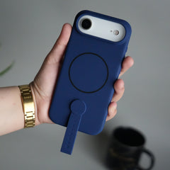 iPhone 17 Air Silicone Case | Magnetic Ring | Silicone Rotating Grip Strap Cover