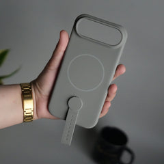 iPhone 17 Air Silicone Case | Magnetic Ring | Silicone Rotating Grip Strap Cover